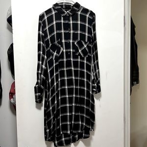 Plaid shirt dress